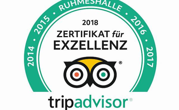 TripAdvisor®-Zertifikat für Exzellenz 2018