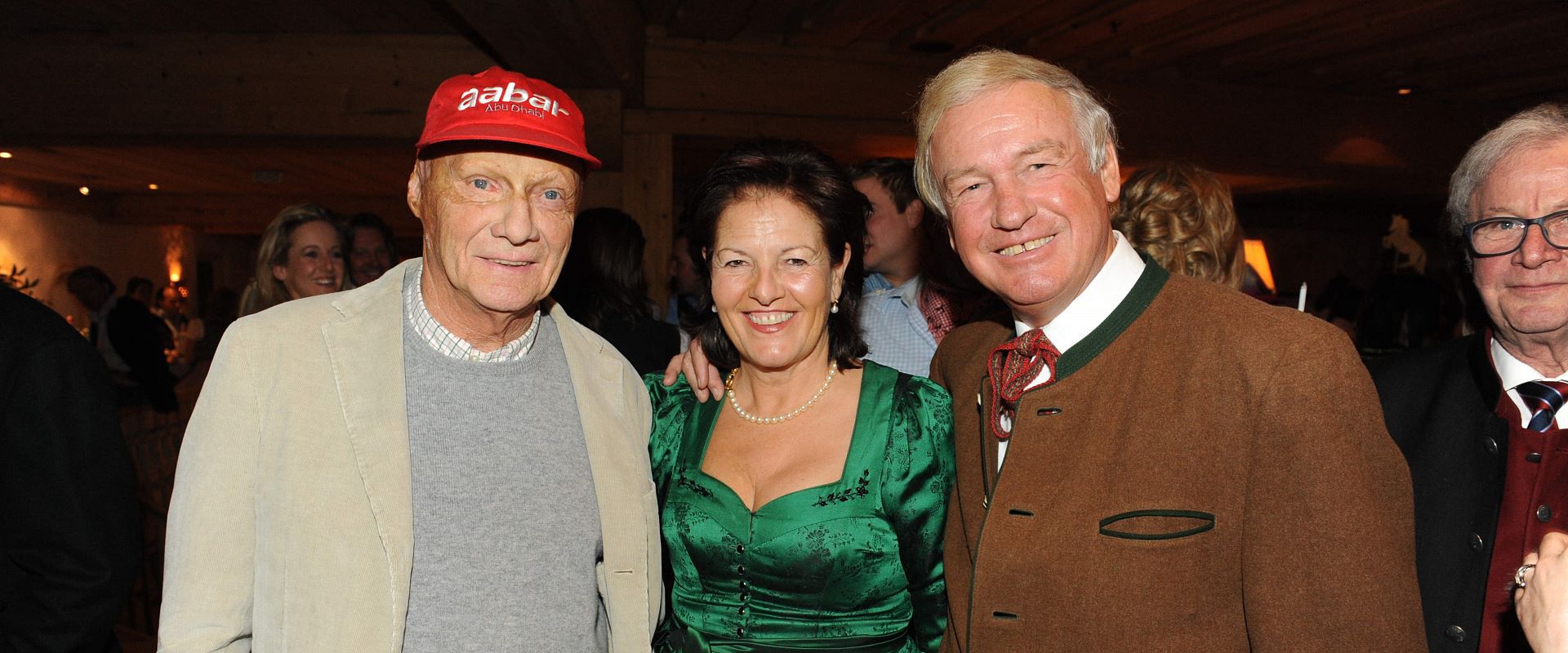 Niki Lauda mit Magdalena und Balthasar Hauser