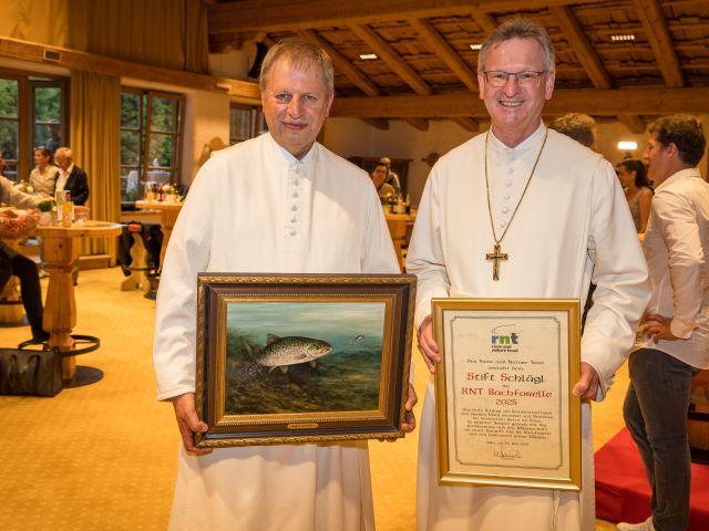 Forstrat h. c. Kons.-Rat DI Mag. Johannes Wohlmacher and Abbot Kons.-Rat Mag. Lukas Dikany