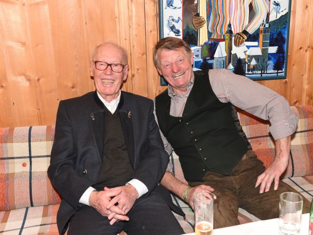 Ski-Legenden Fritz Huber und Hias Leitner